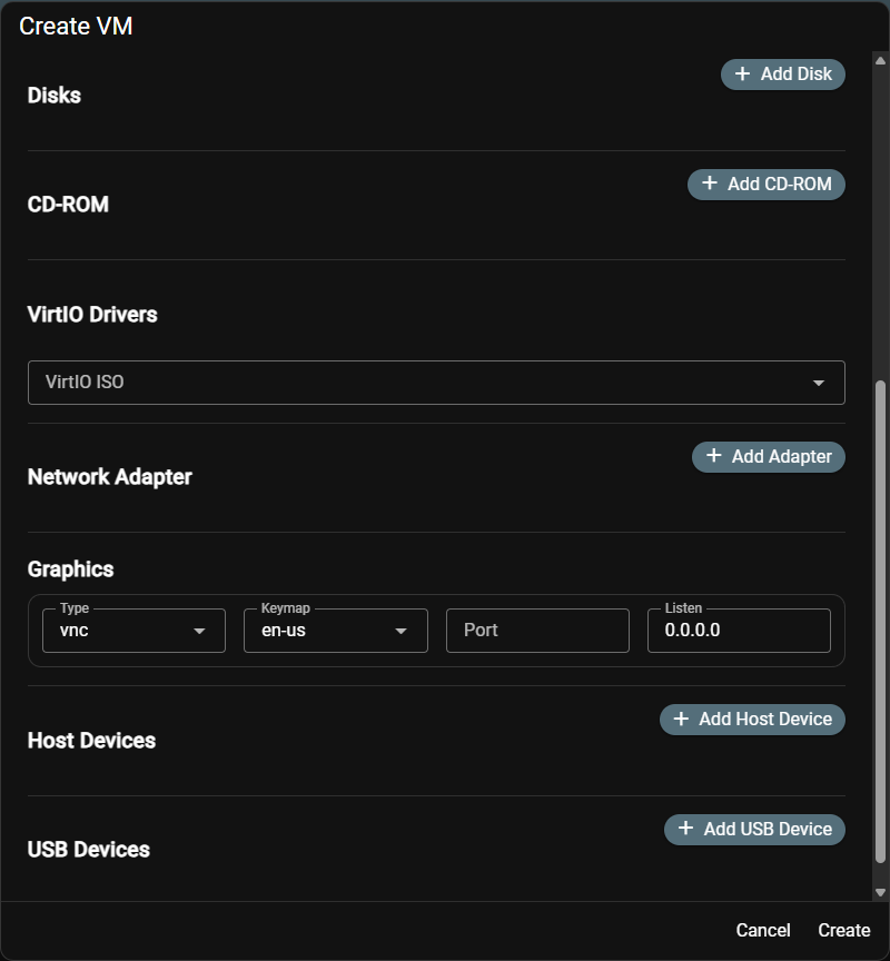 VM Menu