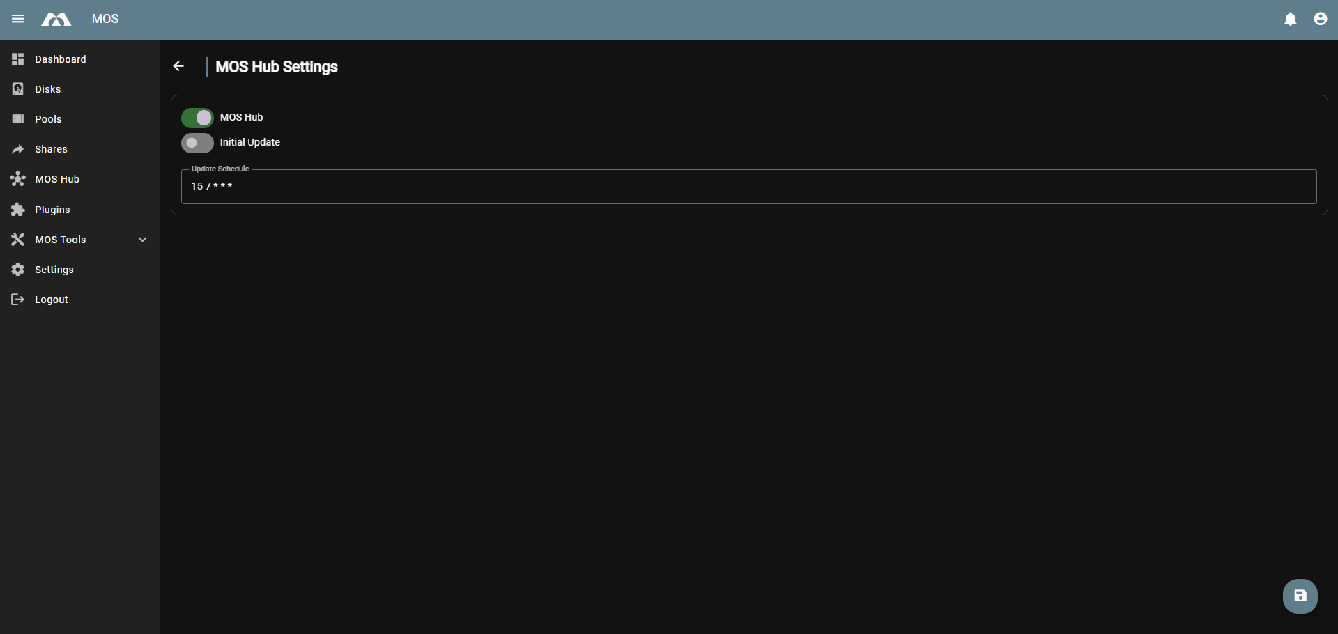 MOS Hub Settings