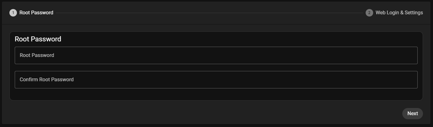 Root Password Setup