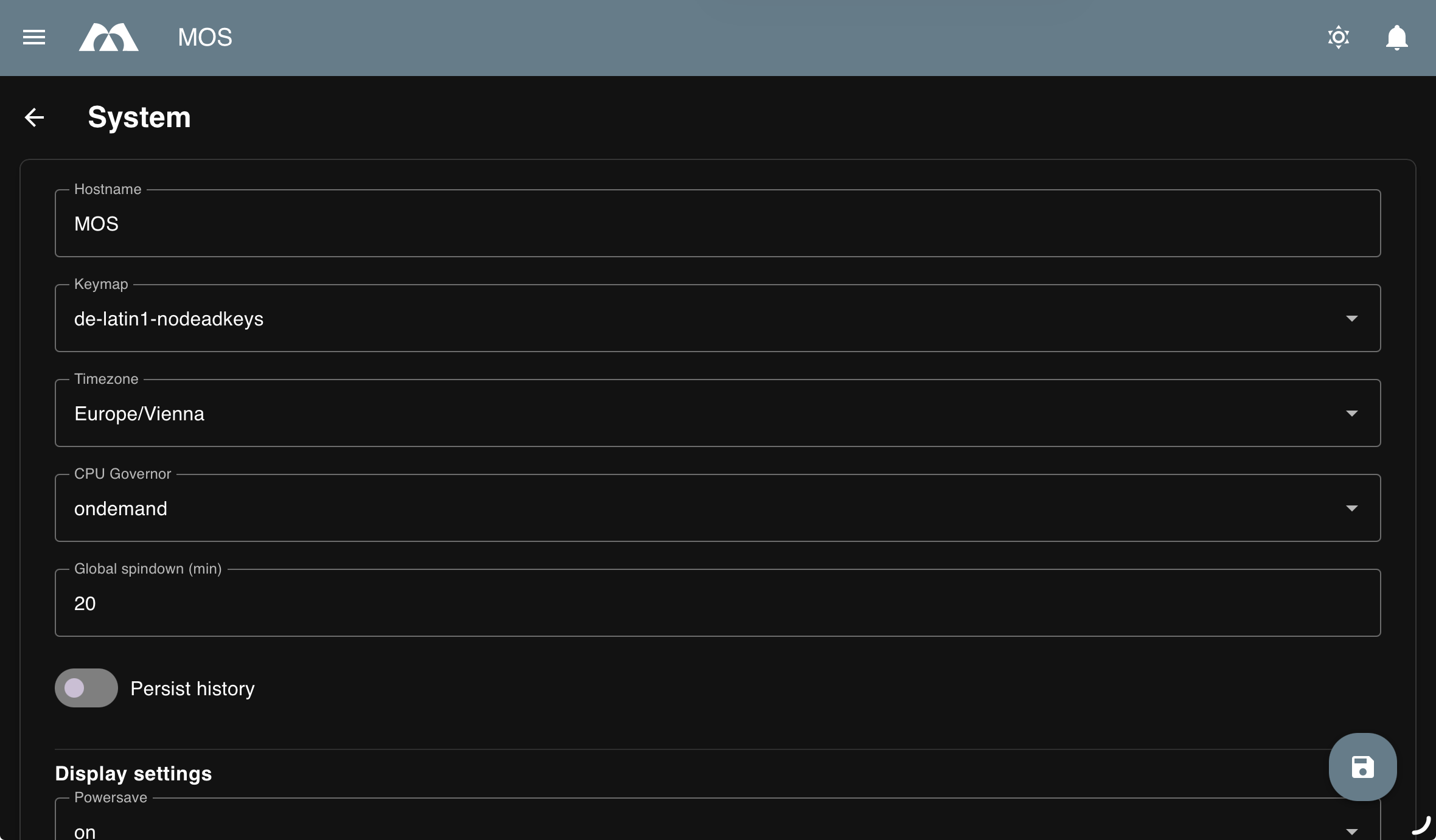 System Configuration